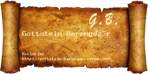 Gottstein Berengár névjegykártya